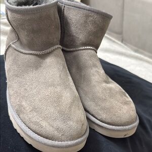 UGG Gray Suede Ankle Boots